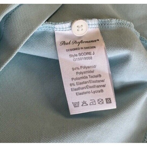 Peak Performance Pocket Polo Shirt XXL Baby Blue Score J Athletic Classic GUC - Picture 7 of 9